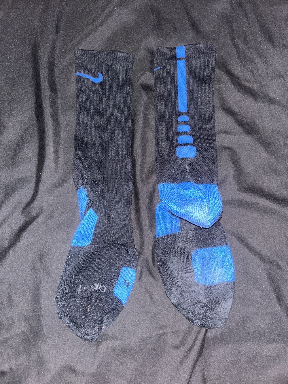 Nike Black and Blue Athletic Crew Socks - Men's
